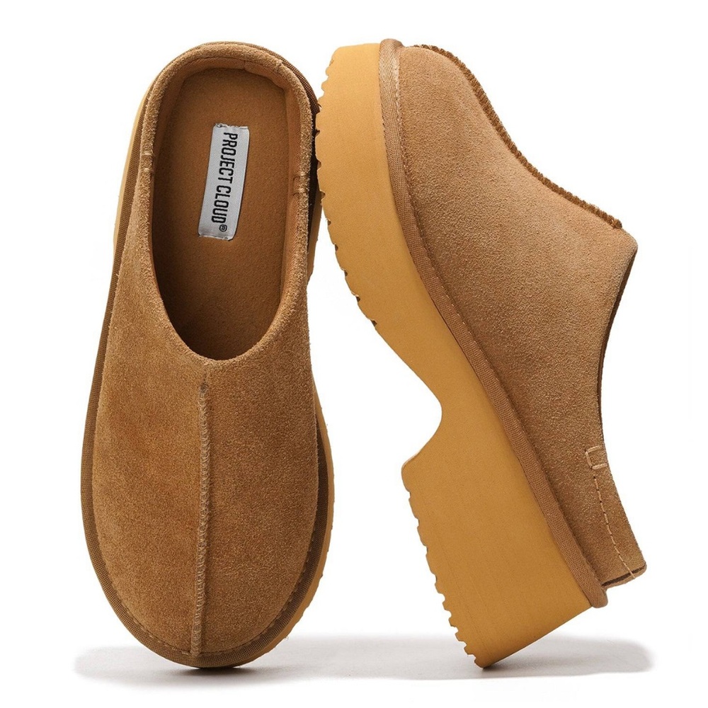 Tan Suede Mules
